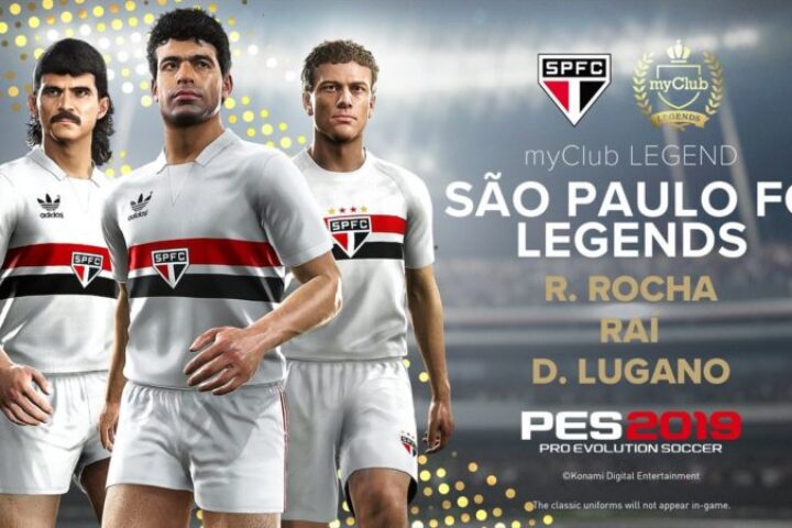 PES 2019 contará com São Paulo Legends, Lugano, Nene e Denílson participam de lançamento