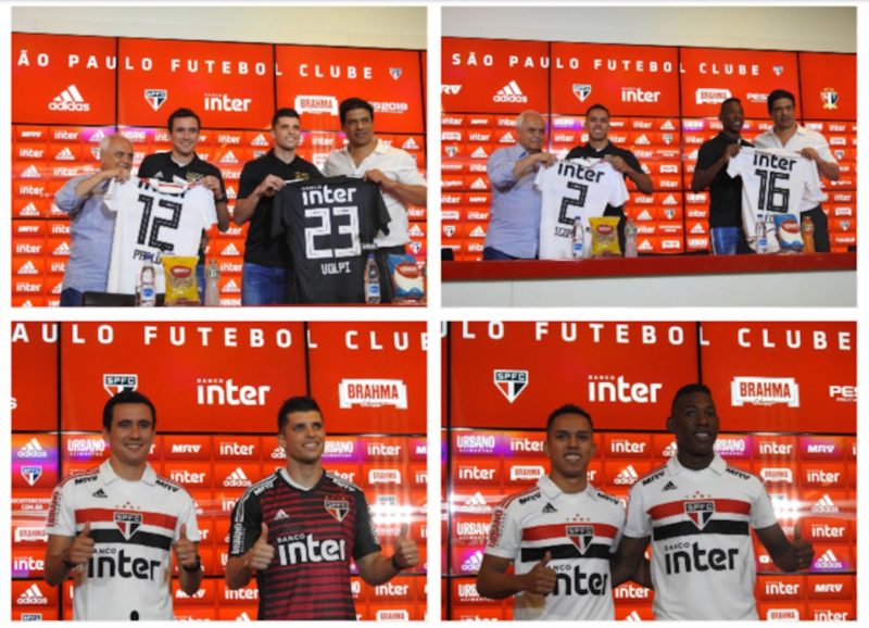 Leia mais sobre o artigo Os jogadores: Léo Pelé, Igor Vinicius, Tiago Volpi e Pablo, são apresentados como novos jogadores do São Paulo!