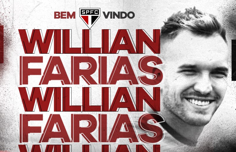 Leia mais sobre o artigo Antes da reapresentação, São Paulo anuncia Willian Farias