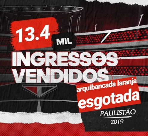 Leia mais sobre o artigo Ingressos: São Paulo vende 13 mil ingressos no primeiro dia, Laranja esgotou