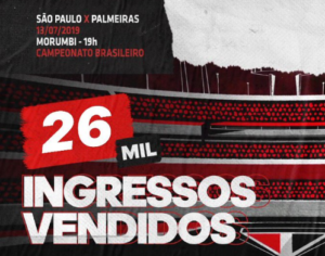 Leia mais sobre o artigo Momento bilheteria: São Paulo anuncia 26 mil ingressos vendidos para retorno do Brasileirão