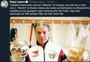 Leia mais sobre o artigo Lugano cita: “Trabalhei com um “Maestro” no Uruguai, mas não tive a sorte com o  “Mestre” no Brasil”
