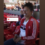 Cristiane marca presença no Morumbi, aparece no telão e é ovacionada pelo público