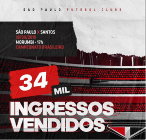 Read more about the article Momento bilheteria: São Paulo vende 34 mil ingressos para SanSão de sábado (10)