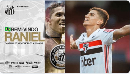Leia mais sobre o artigo São Paulo e Santos acertam troca de Raniel por Vitor Bueno em definitivo
