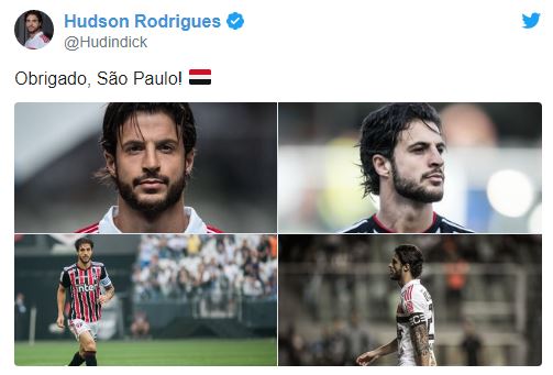 Leia mais sobre o artigo Acertado com Fluminense, Hudson se despede do São Paulo e agradece: “Sou e serei eternamente grato”