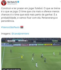 Leia mais sobre o artigo Recado? São Paulo posta vídeo e recado: “Construir e ter prazer em jogar futebol”