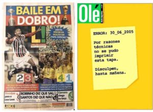 Leia mais sobre o artigo LANCE! relembra capa história com São Paulo e Brasil dividindo baile em argentinos; Olé ficou ‘sem capa’