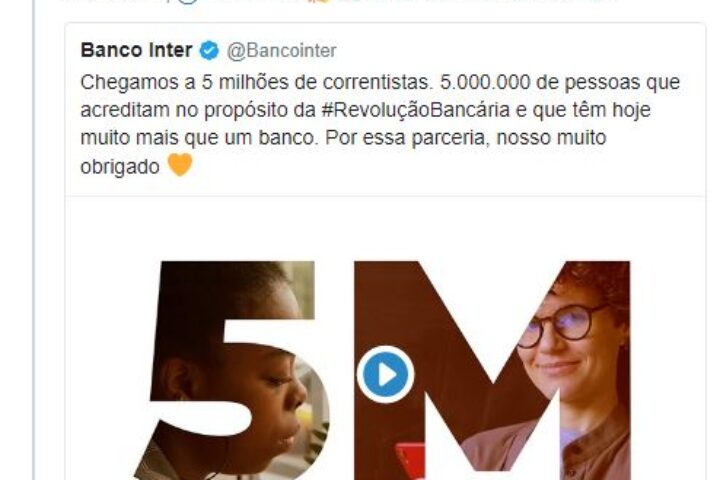 Renovação próxima? Banco Inter chega em 5 milhões de correntistas e gera interação com São Paulo