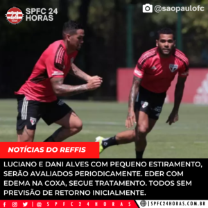 Read more about the article São Paulo divulga situação de trio do REFFIS; Dupla volta