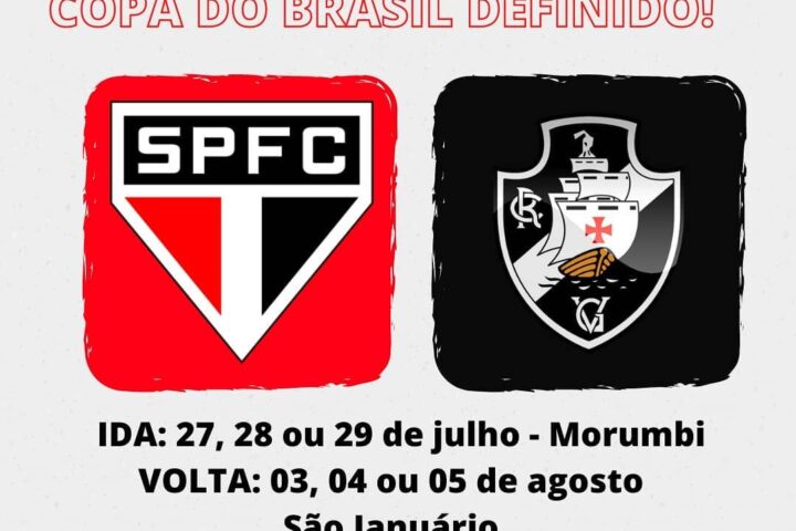 Com tabus em jogo, São Paulo e Vasco duelam pelas oitavas da Copa do Brasil