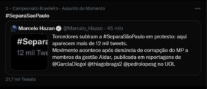 Read more about the article #SeparaSãoPaulo: Torcida bomba campanha para separação do futebol e clube social