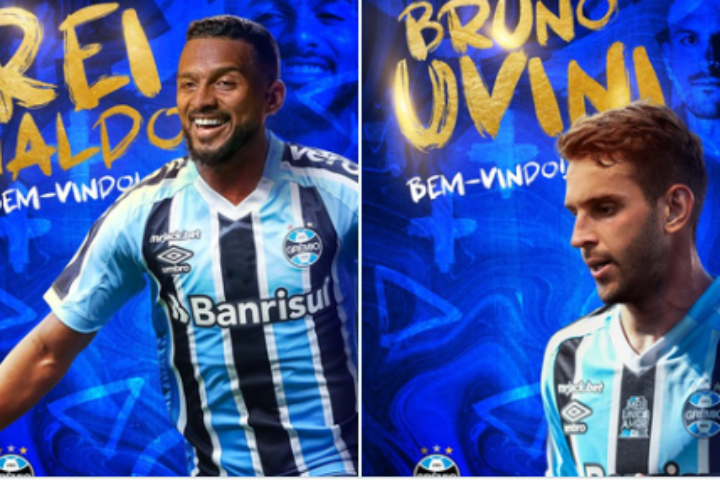No mesmo dia, Grêmio anuncia Reinaldo e ex-são paulino que foi capitão nos tempos de Lucas e Casemiro
