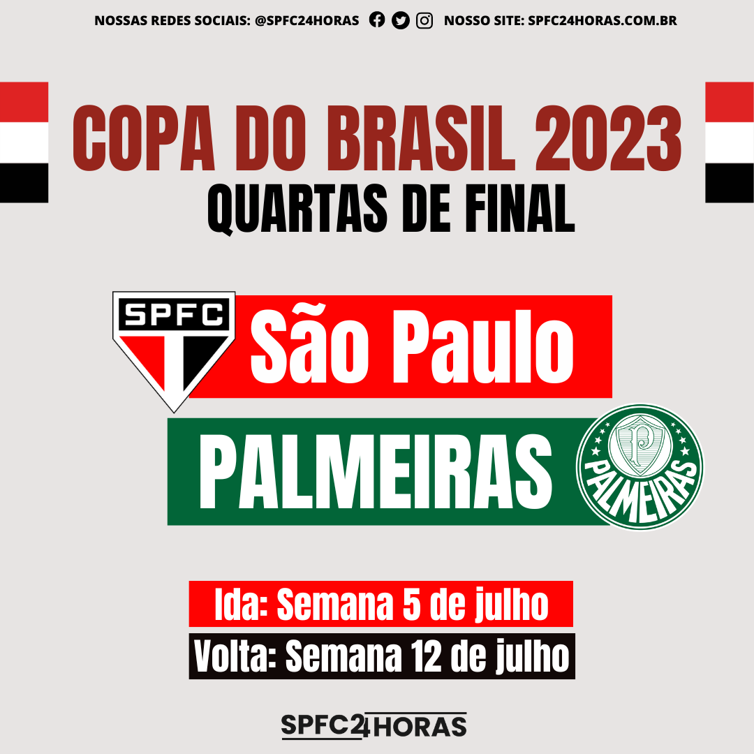 Leia mais sobre o artigo São Paulo reencontra Palmeiras nas quartas da Copa do Brasil 2023