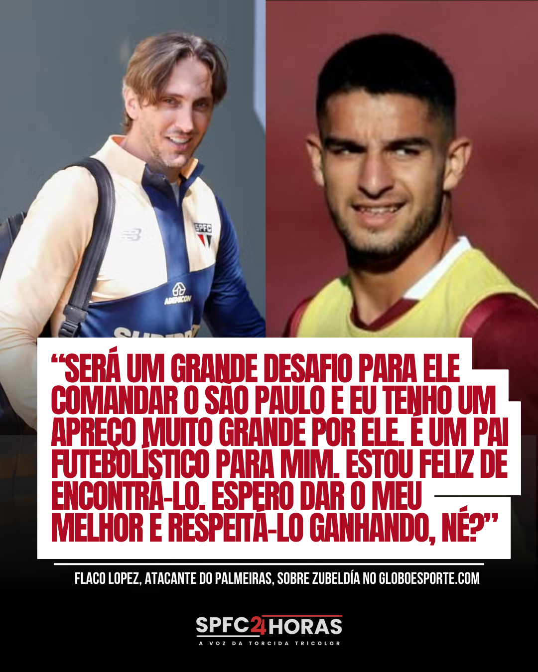 Leia mais sobre o artigo Atacante do Palmeiras chama Zubeldía de ‘pai’ e diz: “Será um grande desafio comandar o São Paulo”