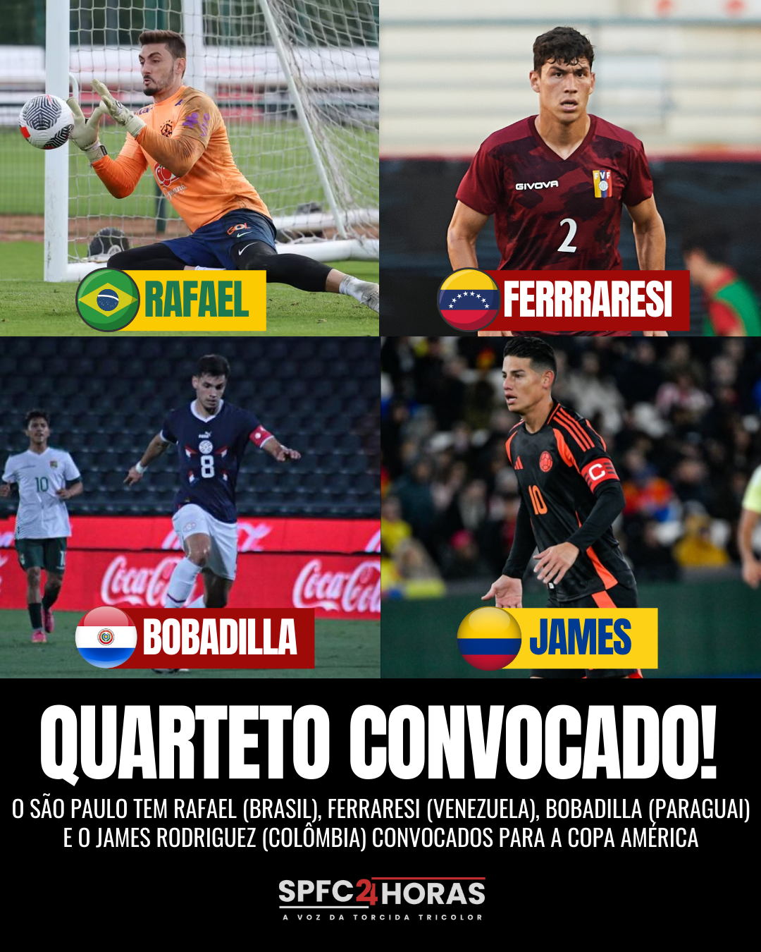 Leia mais sobre o artigo São Paulo tem quatro convocados para a Copa América e desfalcam por até um mês e meio