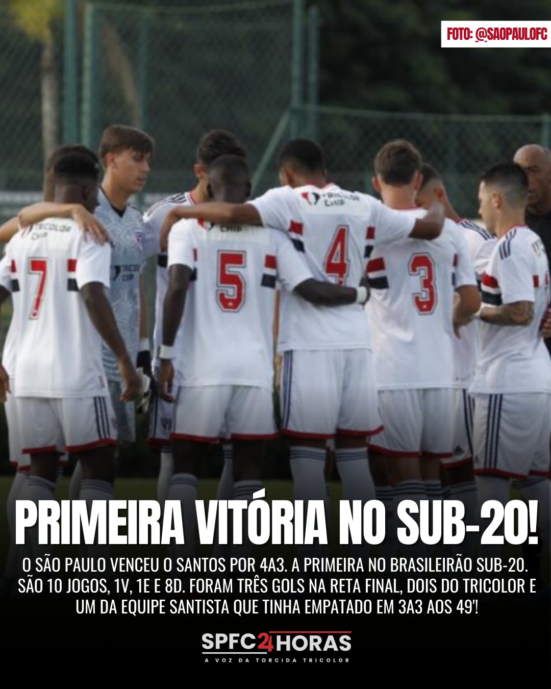 Leia mais sobre o artigo São Paulo conquista primeira vitória em dez jogos no Brasileirão sub-20