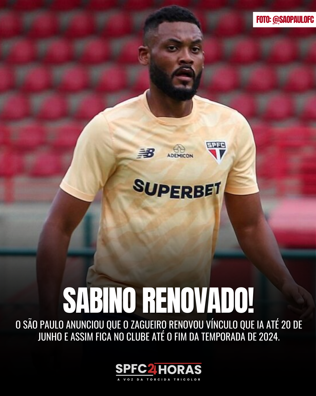 Leia mais sobre o artigo São Paulo anuncia renovação do contrato de zagueiro que pouco atuou