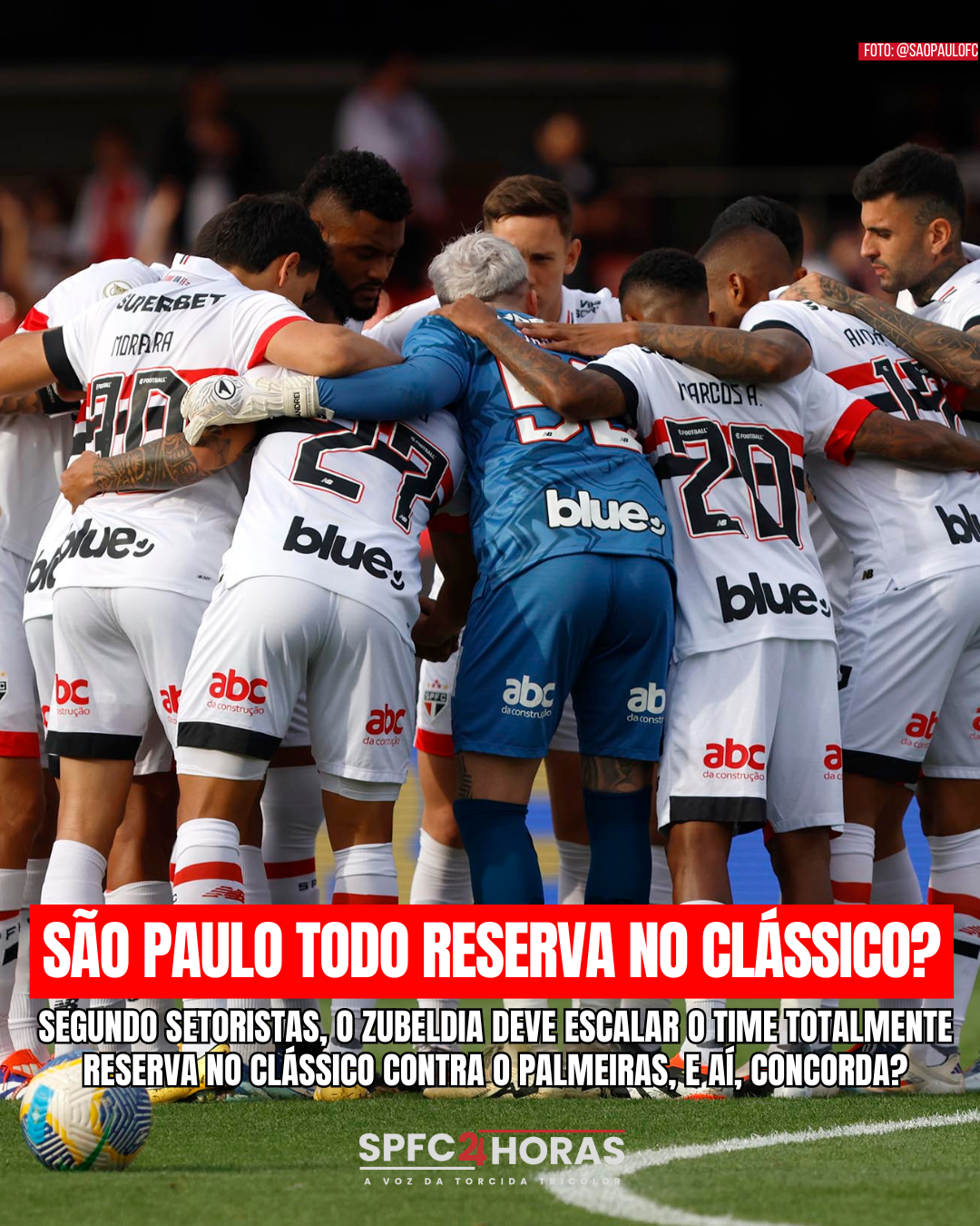 Leia mais sobre o artigo Sem Zubeldia e com reservas, como o São Paulo deve chegar no clássico