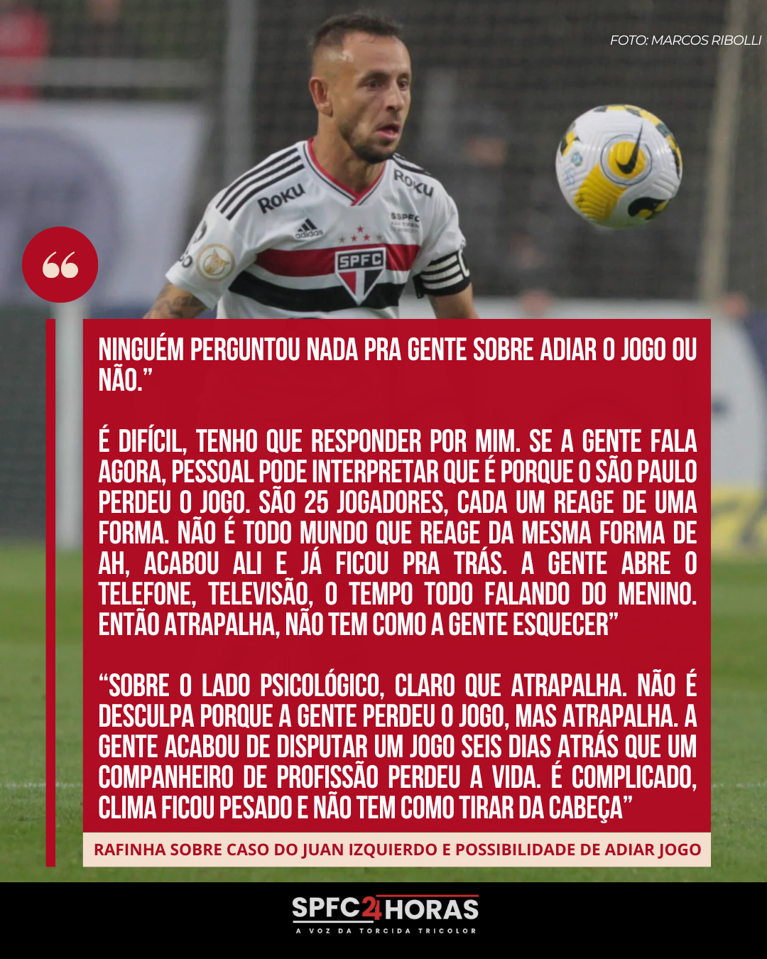 Leia mais sobre o artigo Cuberas explica não ter feito mudanças no time e Rafinha fala sobre mental abalado