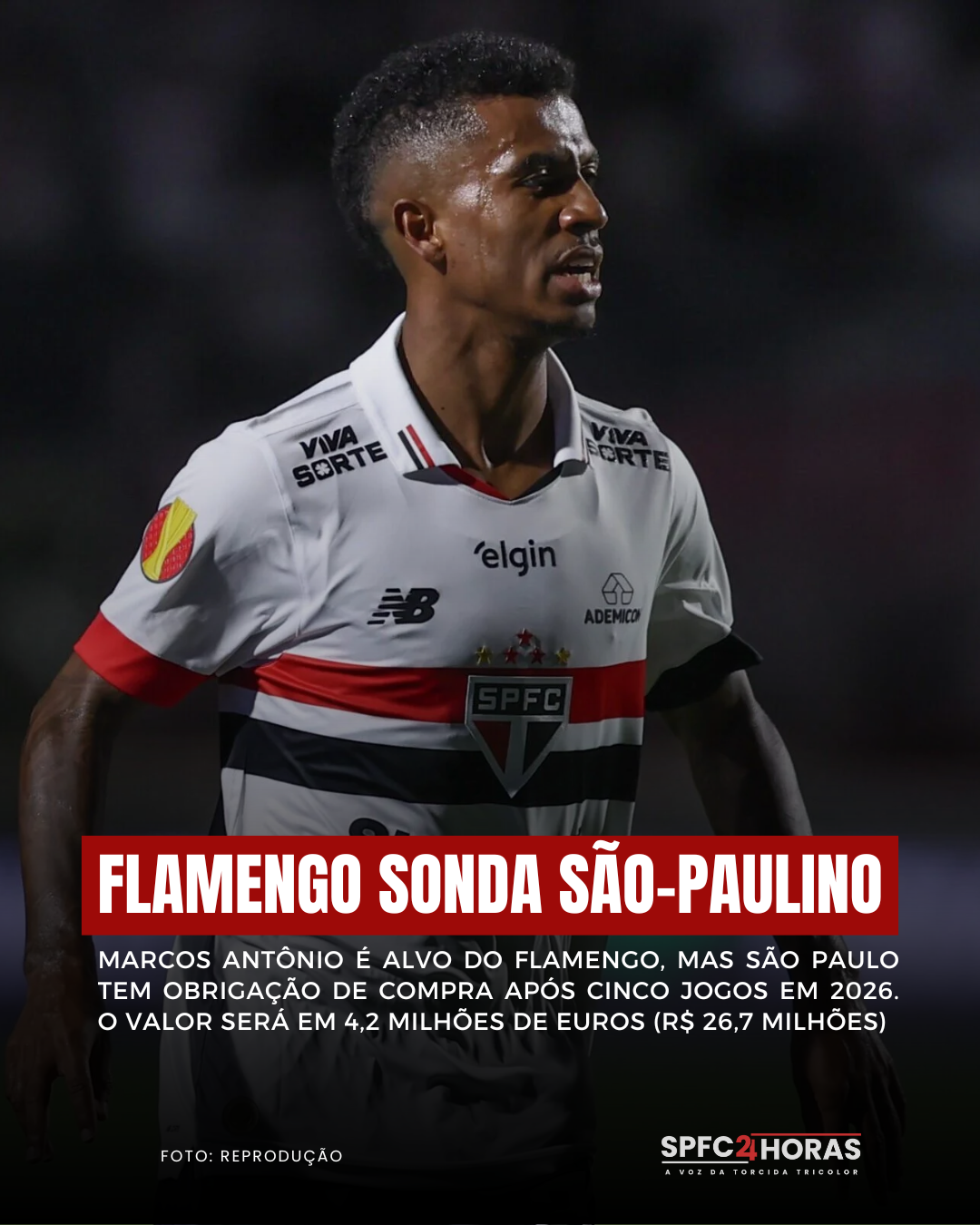 Leia mais sobre o artigo Flamengo monitora situação de volante do São Paulo