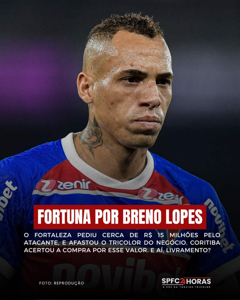 Leia mais sobre o artigo Fortuna pedida por Fortaleza, afastou São Paulo de Breno Lopes que acertou com Coritiba