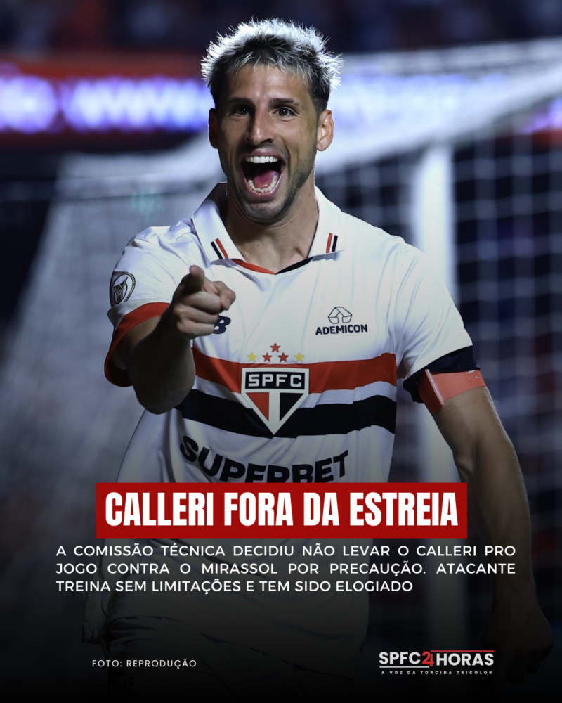 Leia mais sobre o artigo Tricolor soma cinco desfalques pra estreia e Calleri é um deles