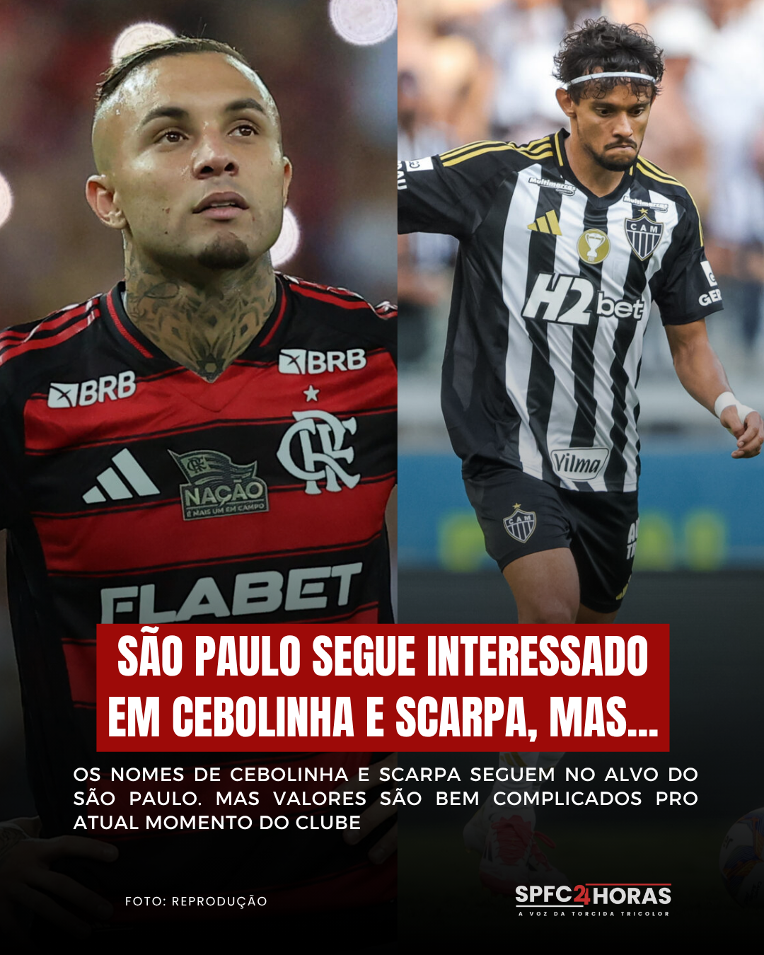 Leia mais sobre o artigo São Paulo segue de olho em Cebolinha e Scarpa, mas valores afastam